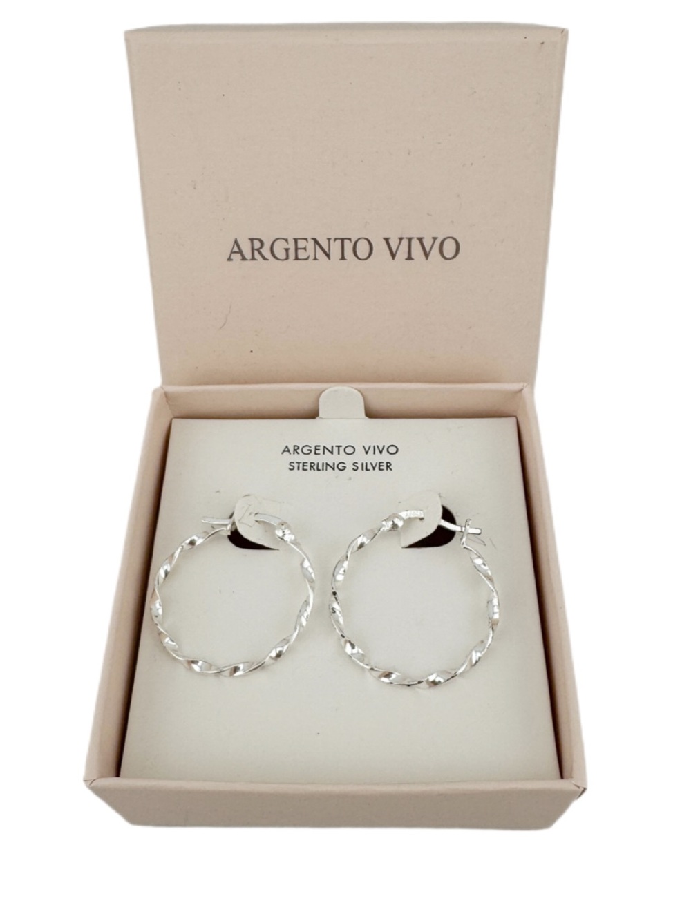 NWT Argento Vivo Sterling Silver Twisted Hoop Earrings